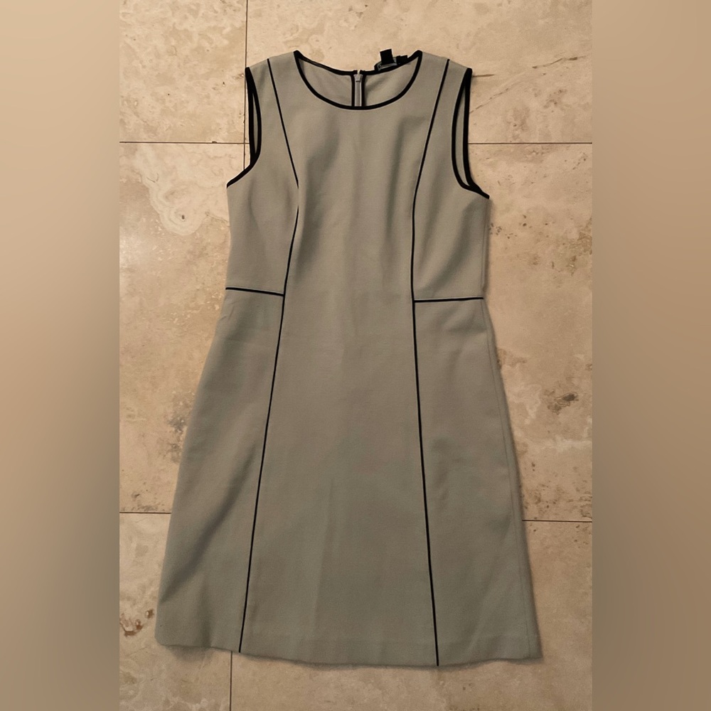 DKNY ● Beige A-Line Dress with Black Detail